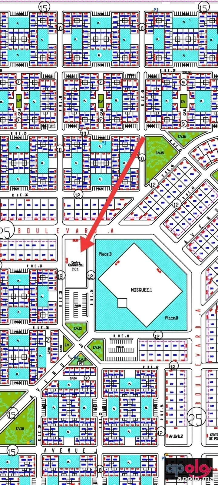 نوع العقار: تصميم نموذجي محفظ لمركب تجاري في مدينة الداخلة 