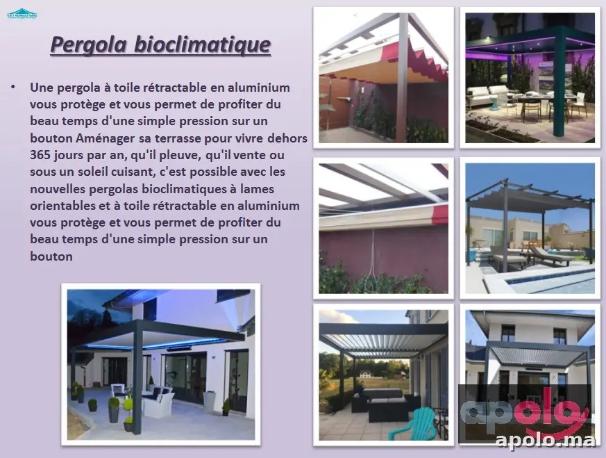 Pergola bioclimatique