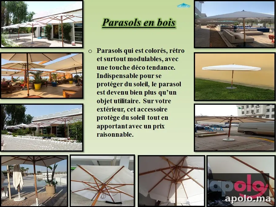 Parasols en bois