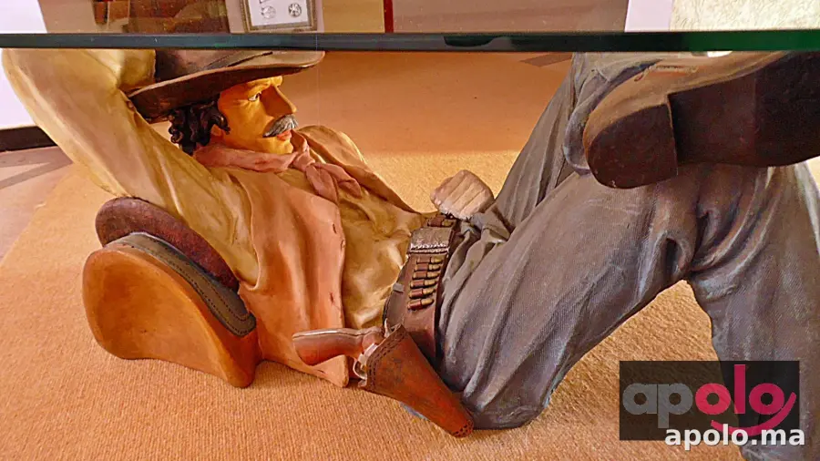 table basse '(décor cowboys)