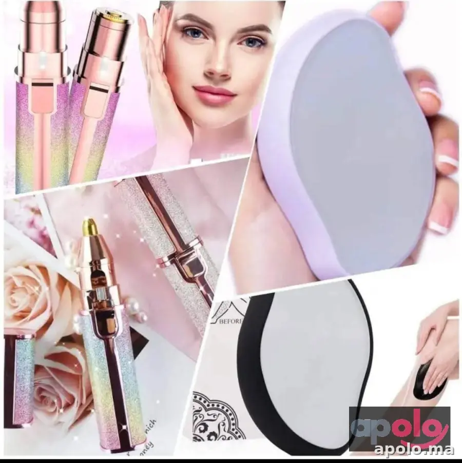 آلة ازالة الشعر 4 في 1+ الممحاة الكريستالية